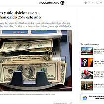 Fusiones y adquisiciones en  el pas han cado 25% este ao